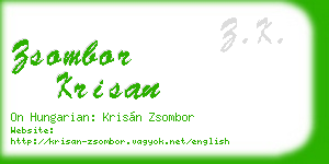 zsombor krisan business card