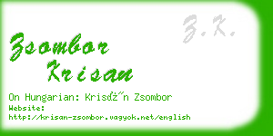 zsombor krisan business card